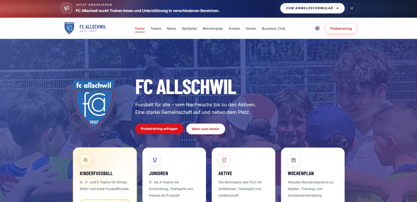 FC Allschwil — neue Website